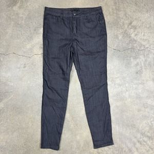 NWOT PRANA ODAY Womens Jeans Gray High Rise Stretch Denim Tapered Leg Size 14